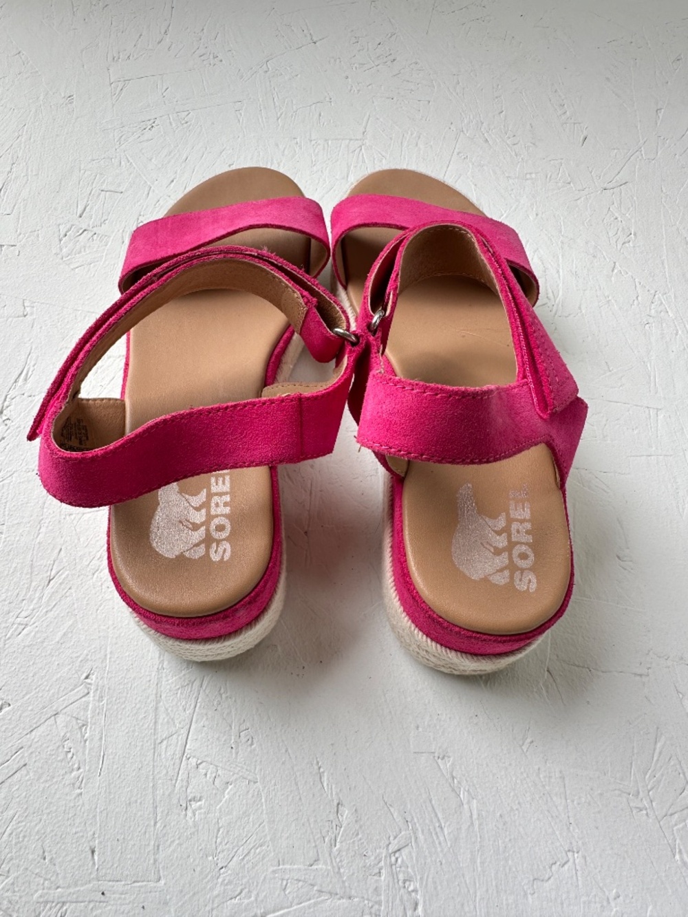 SOREL Women's Cameron Espadrille Wedge Flatform Sandals in Fuchsia Fizz - Picture 4 of 13